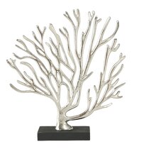 DecMode Blue & White, Polystone Coastal Coral Sculpture, 14L x 4W x 16H