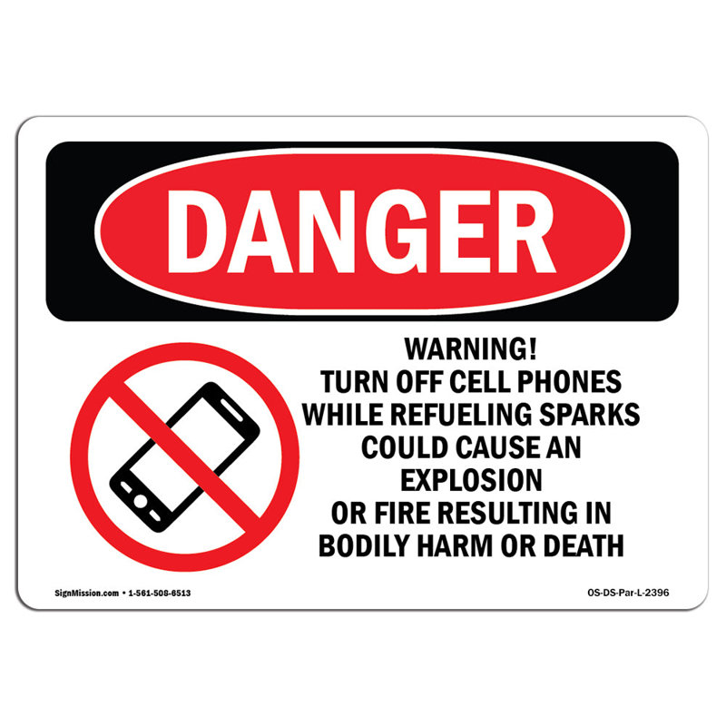 Signe de danger, H 12 po x l 18 po x P 0,1 po
