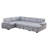 Aine 118" Wide Fabric Sectional Sleeper Sofa (Pull-Out Bed) With Storage Chaise-1239264954