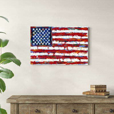 «Dramatic Stars & Stripes» par Carolee Vitaletti - reproduction d'art sur toile