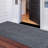Runner Rug Hallway Non Slip Rubber Back Custom Size As Carpet Doormat Throw Rug Grey Striped-1605794347