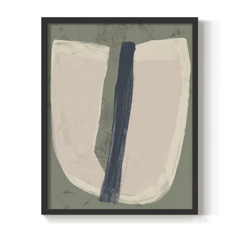 Papier découpé encadré III - bois massif, Cadre simple noir, H 10 po x l 8 po