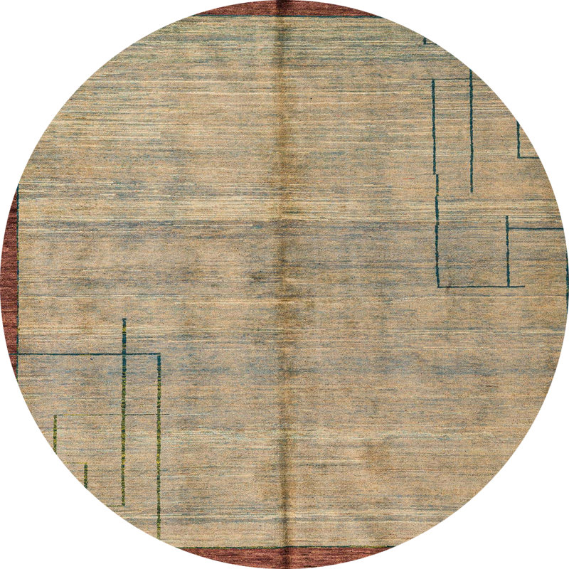 Abstract Indoor Rug, Round 4'