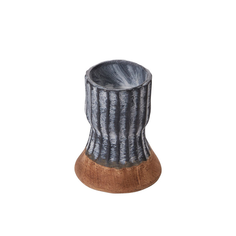 Chandelle de table en céramique 3,25 po, Gris