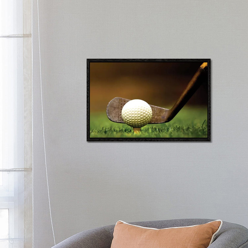 Iron Gold Grass - Print on Canvas, Black Framed, 66.04 cm H x 45.72 cm W