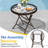 Hicham 17.7 L x 17.7 W Folded Outdoor Side Table with Glass Round Top-860741551-838657391
