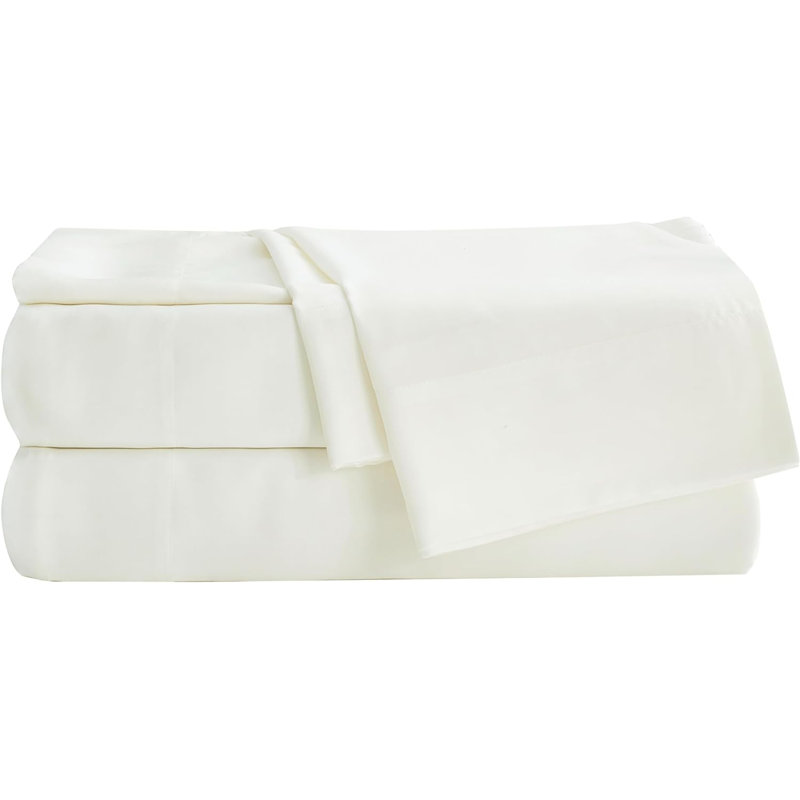 Silky Cooling Eucalyptus Tencel Lyocell Bedding Collection Sateen Sheet Set, Eucalyptus, King