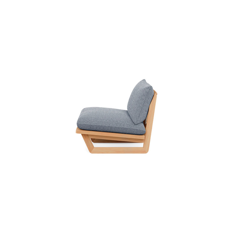 Outdoor Teak Lounge Chair, Sunbrella Berber Rib Dune, No
