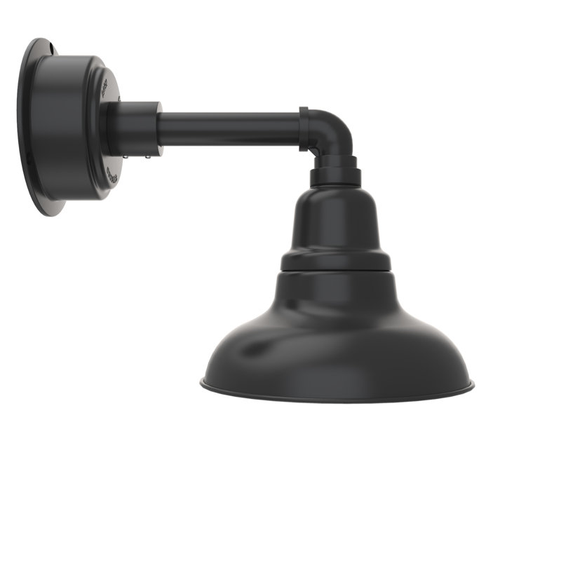 Idella LED Barn Light, Matte Black, 9" H x 8" W x 14" D