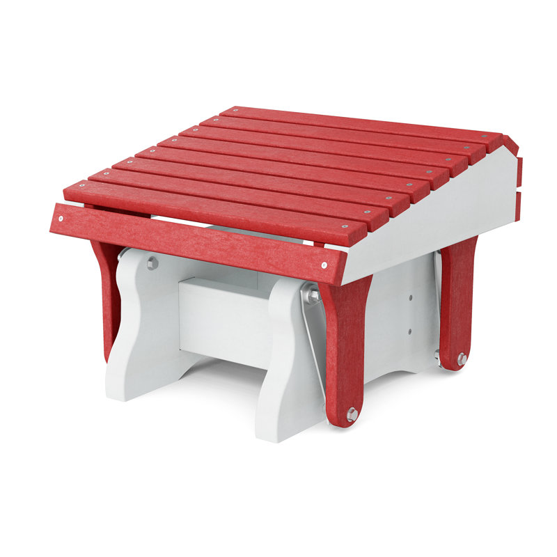 Repose-pieds Heritage, Rouge cardinal / blanc