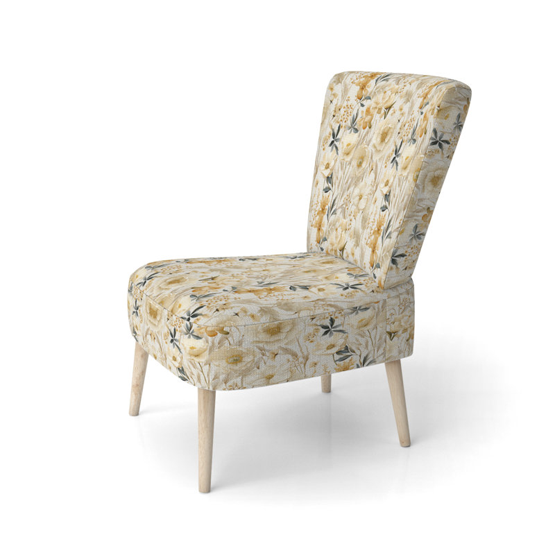 Botanical Impressions - Chaise d'appoint rembourrée scandinave, chaise d'appoint Botanical Plants