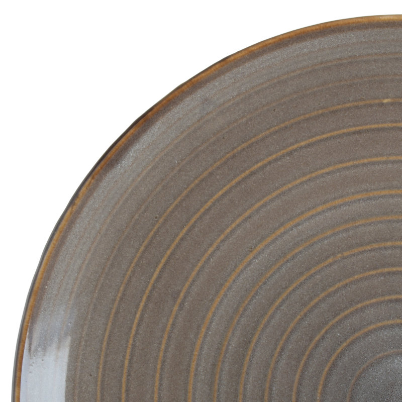 Gibson Elite 16 Piece Dreamweaver Double Bowl Terracotta Reactive Dinnerware Set, Earthy Brown