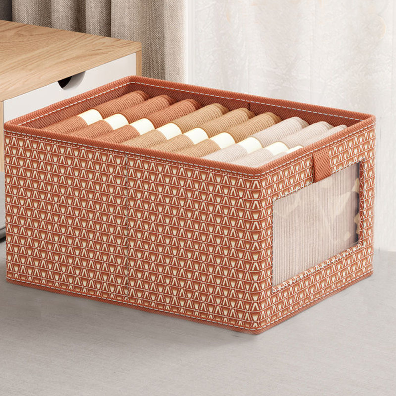 Bac de rangement en tissu Union Rustic Bruckner, Rouge