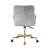 Damir Vintage White Top Grain Leather & Chrome Finish Office Chair