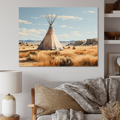 " Beige Native Tipi Whispers Of Spirit "