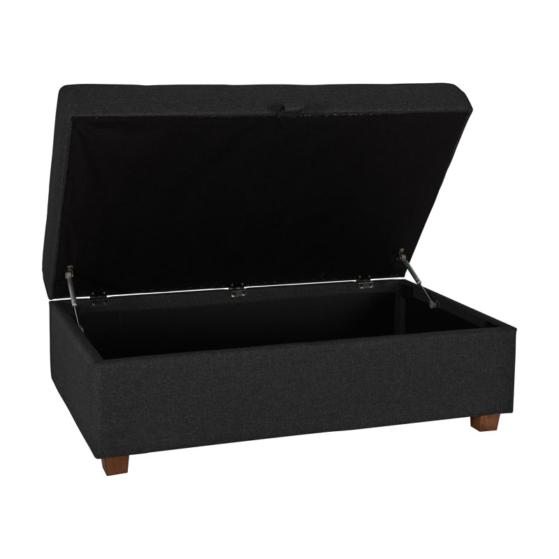Repose-pieds avec rangement Calliemae, Polyester gris foncé