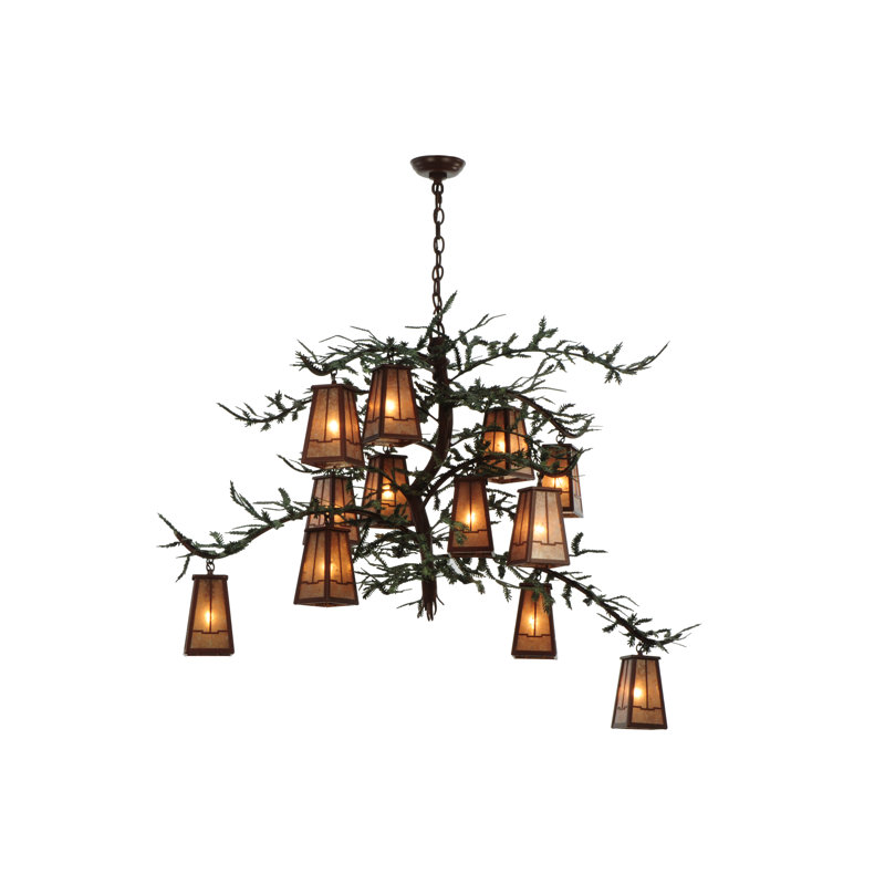 Lustre étagé unique à 12 lumières Hermes