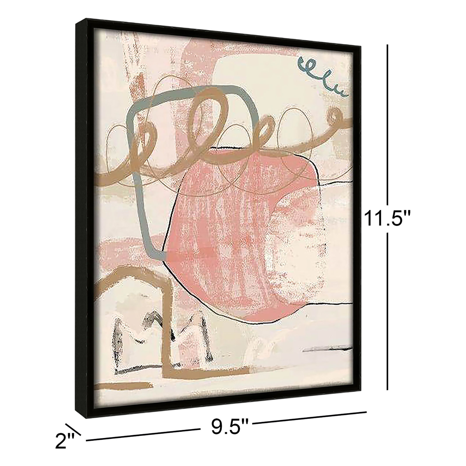 Carmelo Delightful Spring Colors Framed On Canvas by Leah Straatsma Print, Espresso Floater Framed, 11.5" H x 9.5" W x 2" D
