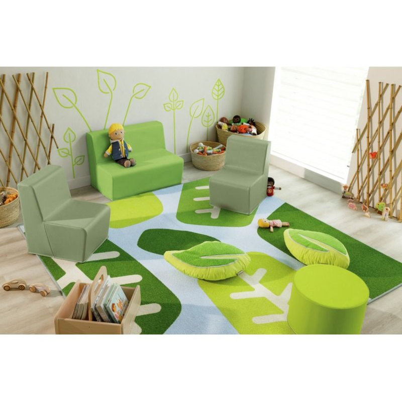 2 Seater Bench Basic - Seat Height: 12", Green, 23.5" H x 39.25" W x 23.5" D