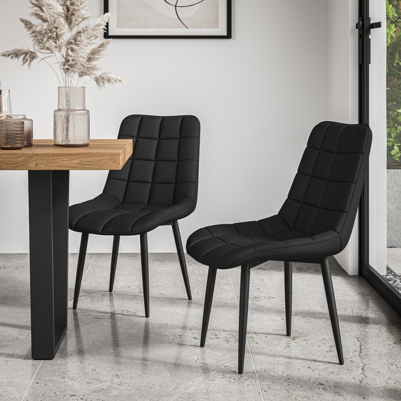 Wapella 6 - Person Dining Set, Black/Black/Black