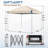 Iron Pop-up Canopy with Removable Mesh Sidewalls and Roller Bag-86706490-90566785