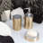 Brushed Gold Soap Dish Cup Dispenser Tray GOLDEN