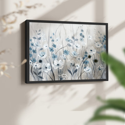 Blue Meadow Field - impression encadrée - réaménageable