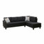 Canapé modulaire en forme de L avec porte-gobelet - Noir - Droite