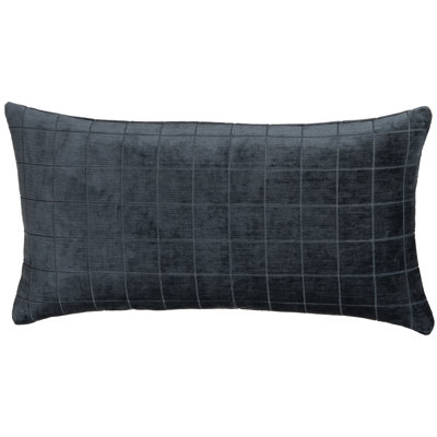 Otterville Velvet Grid Lumbar Pillow