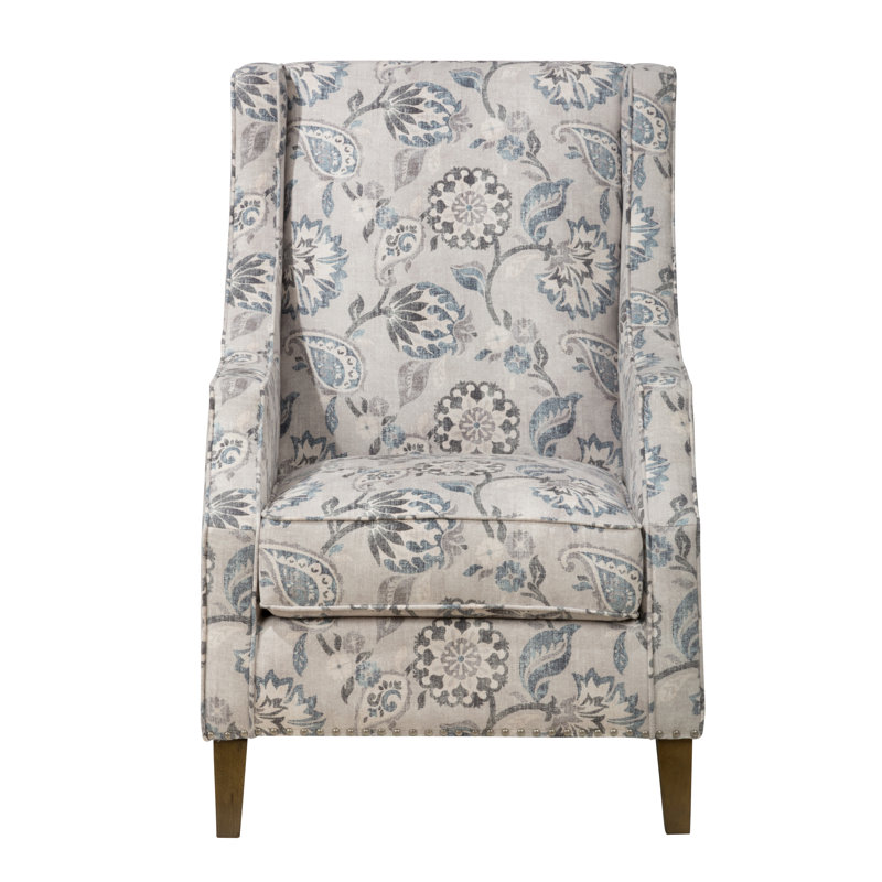 Crownover 71.12Cm Wide Polyester Armchair, Slate Floral