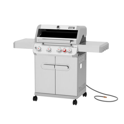 Monument Grills M415BZNG 5-Burner Natural Gas Grill, 50,000 BTU with Broil Zone (Up to 650°F), 304 Stainless Steel Burners, Glass Window Lid, LED Knobs & 630 Sq. In. Cooking Area