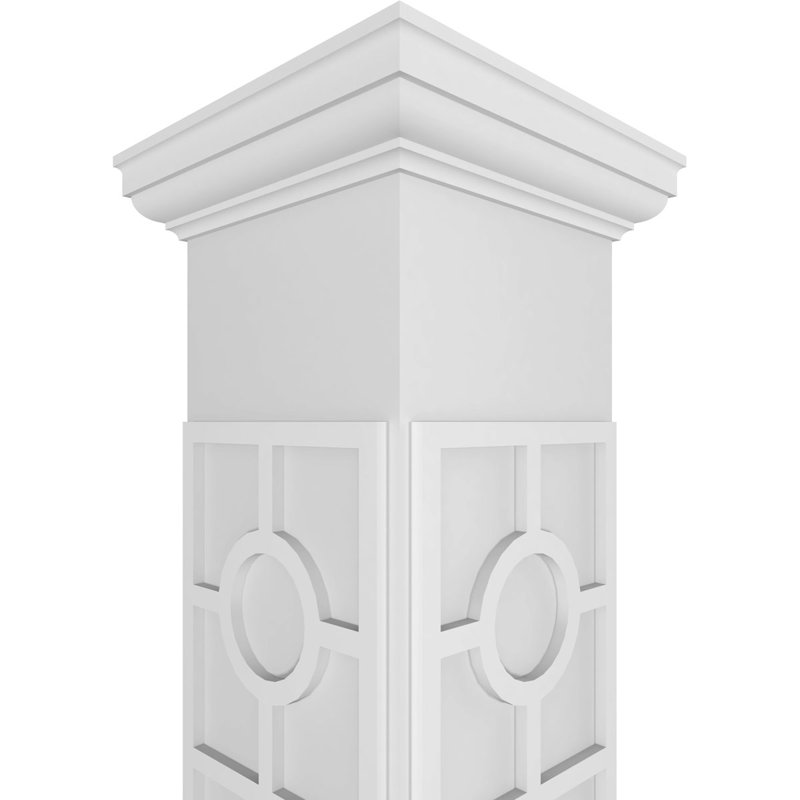 Colonne carrée classique Custerman, H 108 po x l 7 5/8 po x P 7 5/8 po
