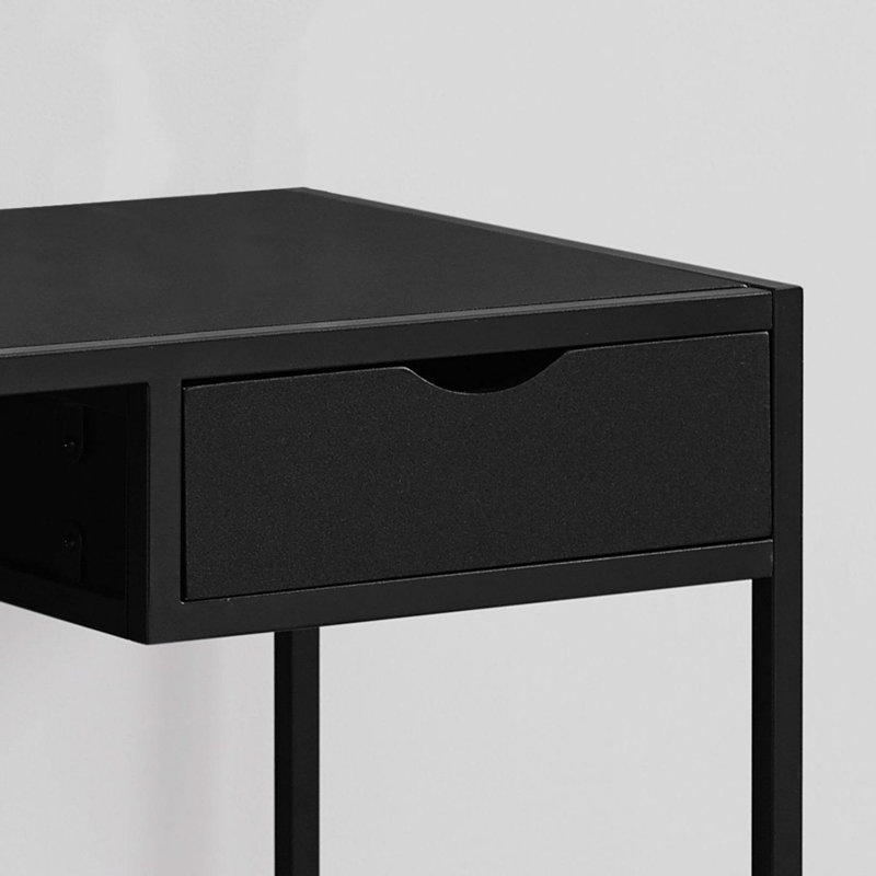 Bureau d'ordinateur moderne et minimaliste, Noir