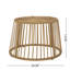 Table d'appoint en osier avec structure en cage pour un décor extérieur, durable et sans assemblage requis.