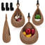 Panier mural suspendu en forme de larme, paniers suspendus, panier d'oignon, crochets bohémiens, rangement de fruits, crochets muraux-110698377