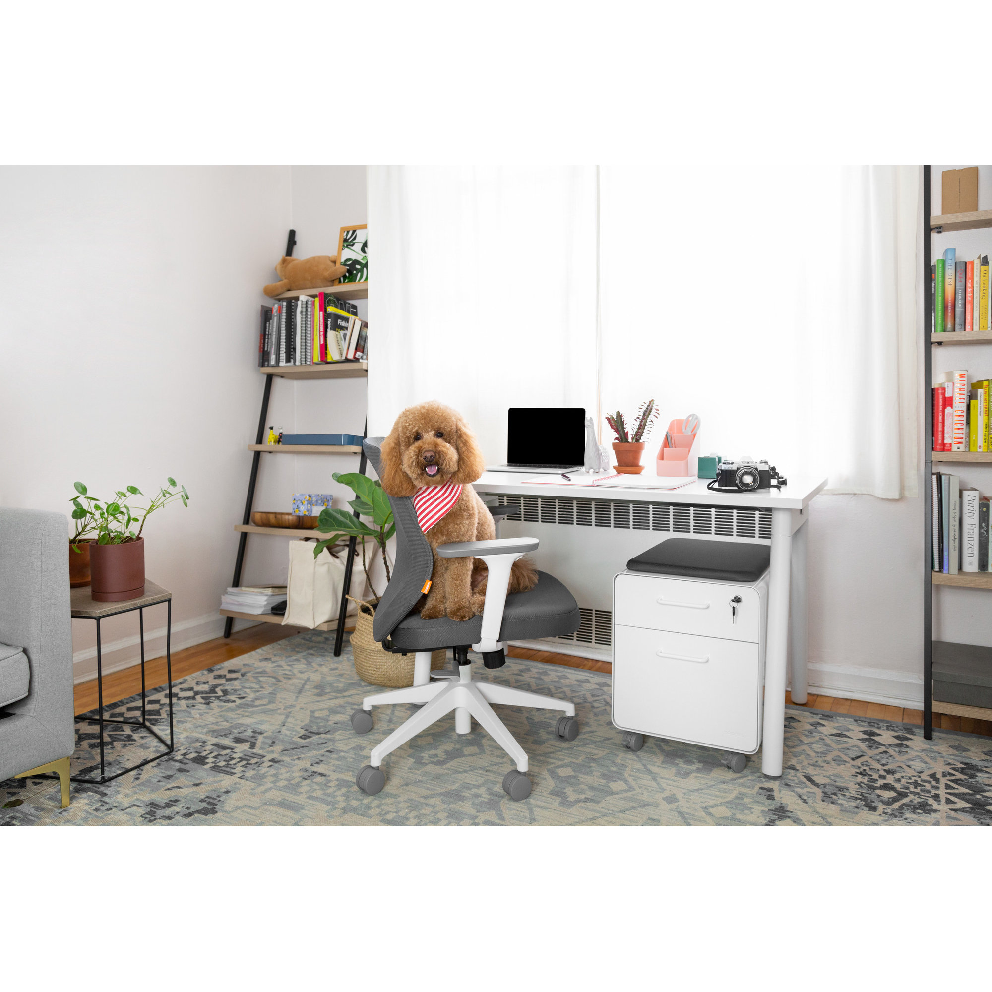 Series A Writing Desk, White, 47"L x 27"D x 29"H