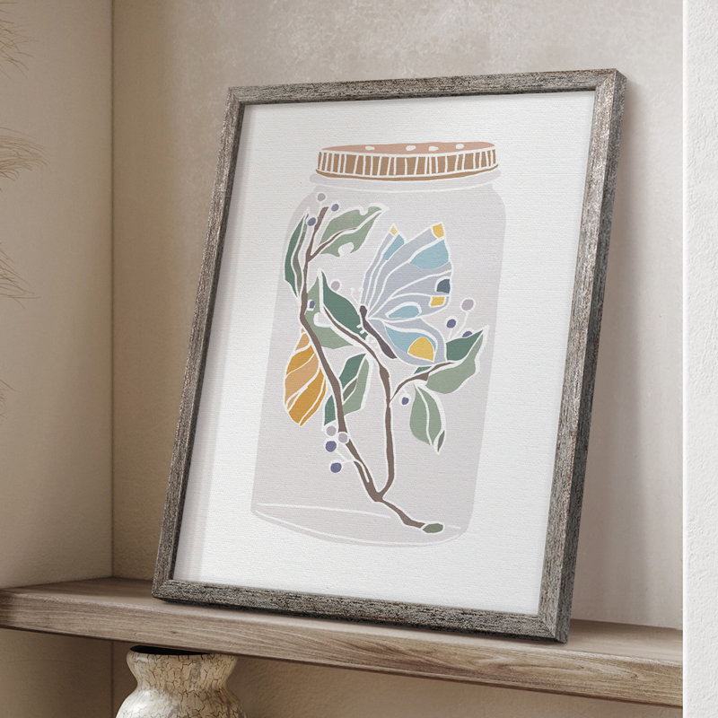 Reproduction encadrée Nature Jar III - bois massif, H 21 po x l 17 po