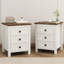 Ensemble de chambre à coucher 3 pièces, commode 6 tiroirs et table de chevet 47,2 po-130130983