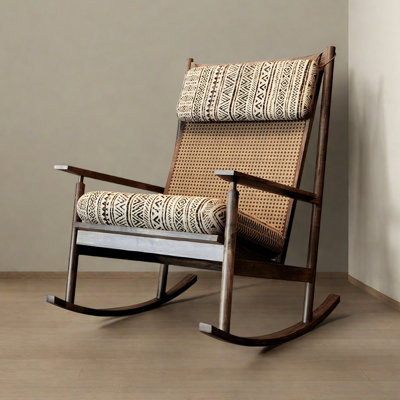 Retro Solid Wood Balcony Leisure Rocking Chair