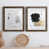 Papier, cadre noyer