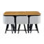 Ensembles de table de salle à manger modernes en MDF et métal peu encombrants pour la cuisine