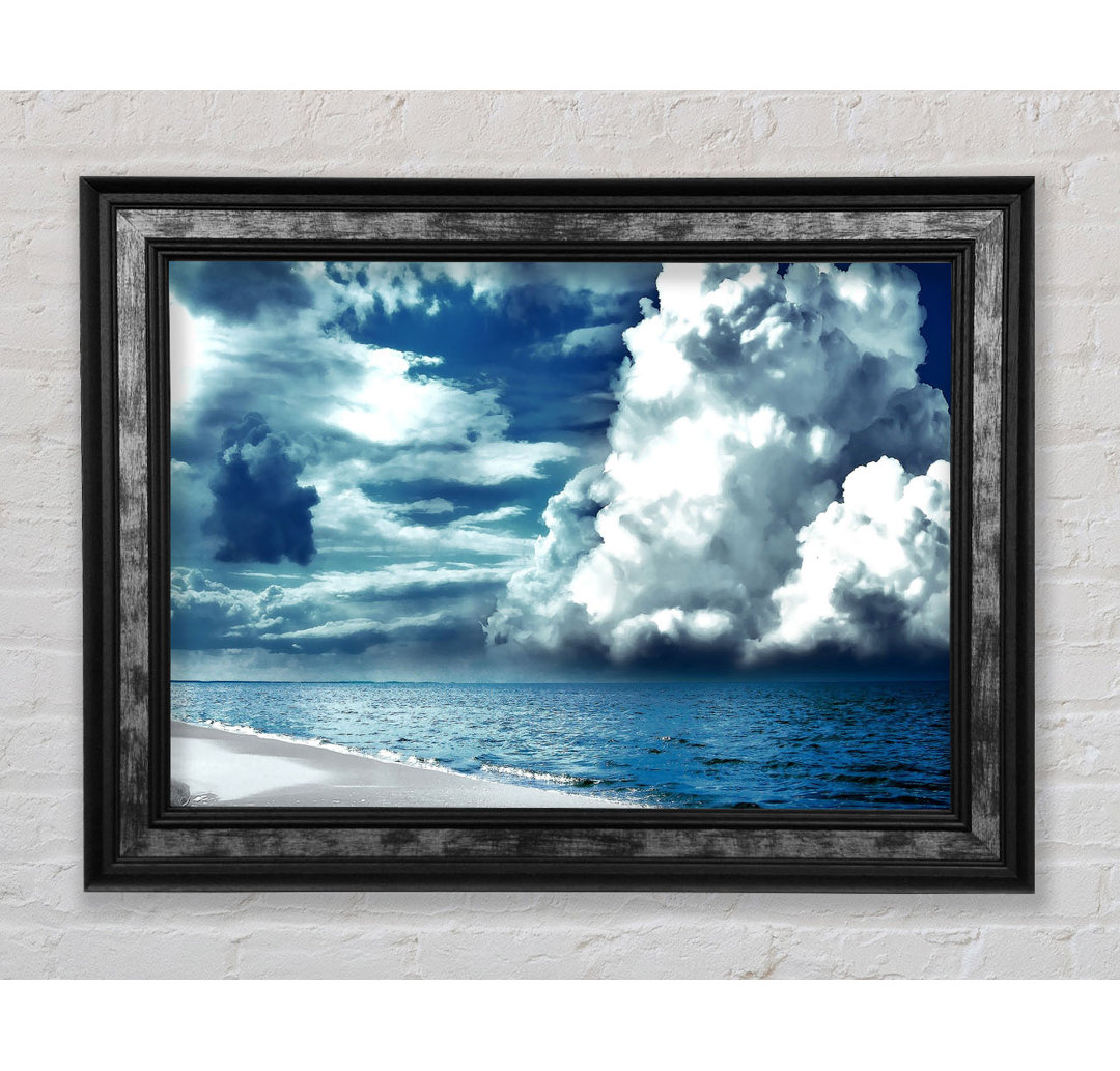 Cloudy Sky Seaside - Einzelner Bilderrahmen Kunstdrucke