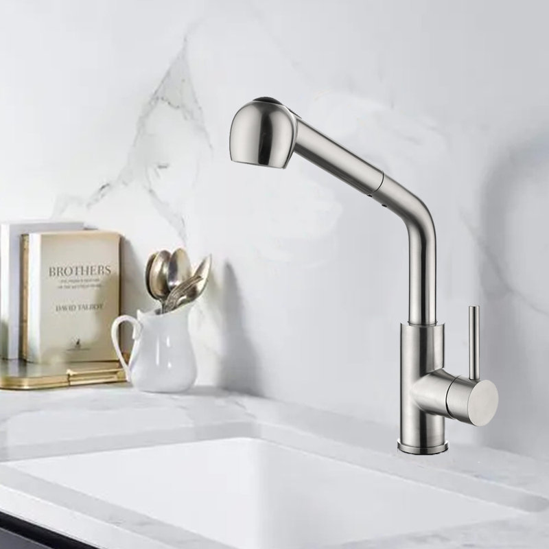 FB WERFY Pull Out Kitchen Faucet,  Brushed Nickel