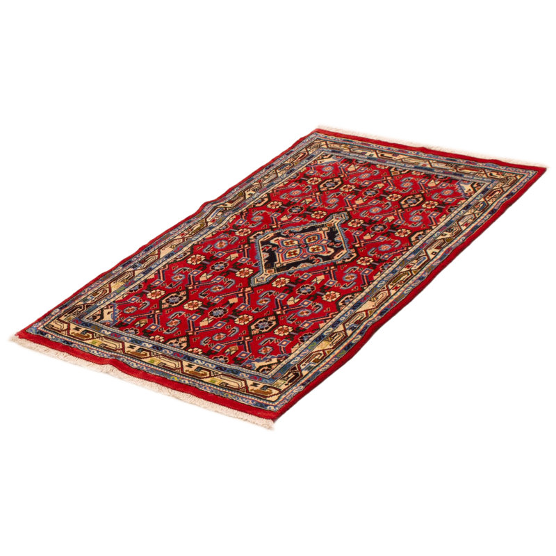 Hand Knotted Andelz Red Wool Rug 3'3" x 5'8"