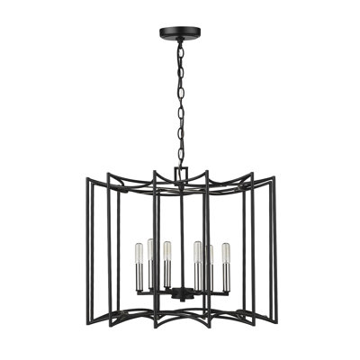 6 - Light Dimmable Drum Chandelier