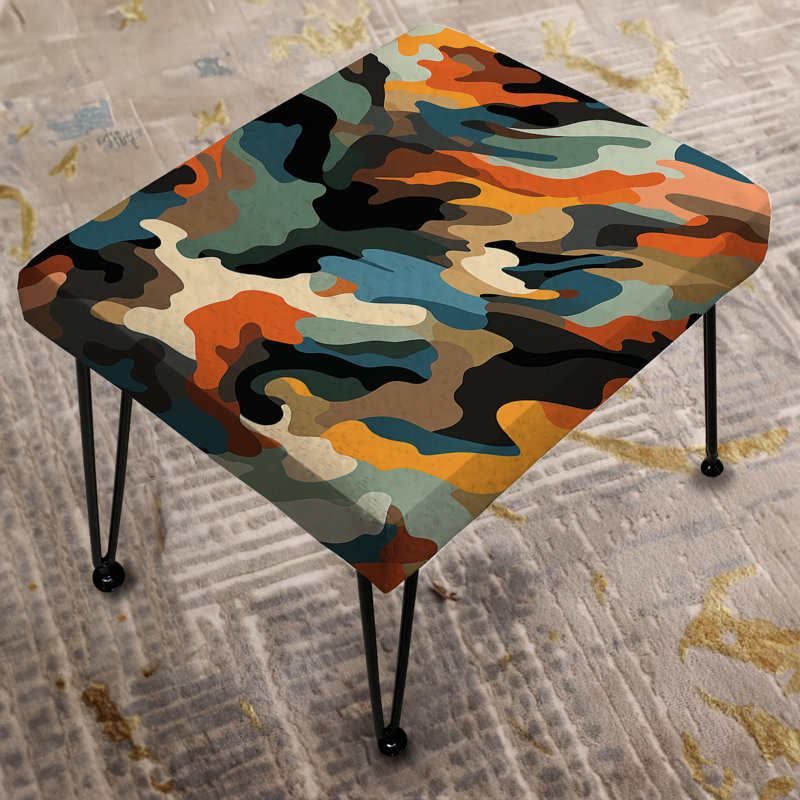Tribal Camouflage Essence - Repose-pieds rectangulaire abstrait