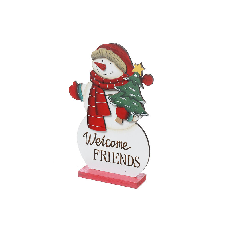 Support en bois Welcome Friends