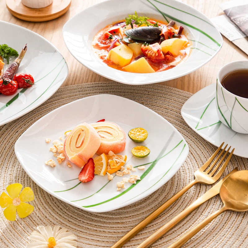 Stuber 30 Piece Porcelain China Dinnerware Set - Service for 6