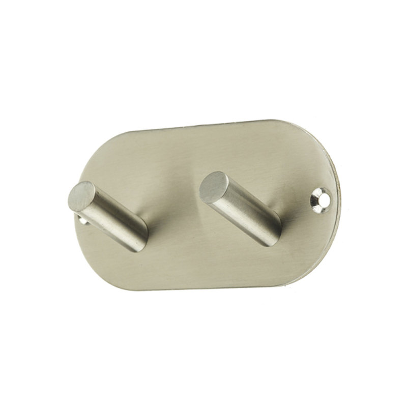 DBL Wall Mounted Robe Hook, Satin Stainless Steel