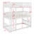 Triple Wood Bunk Bed, With Ladders, Guardrails-166233473